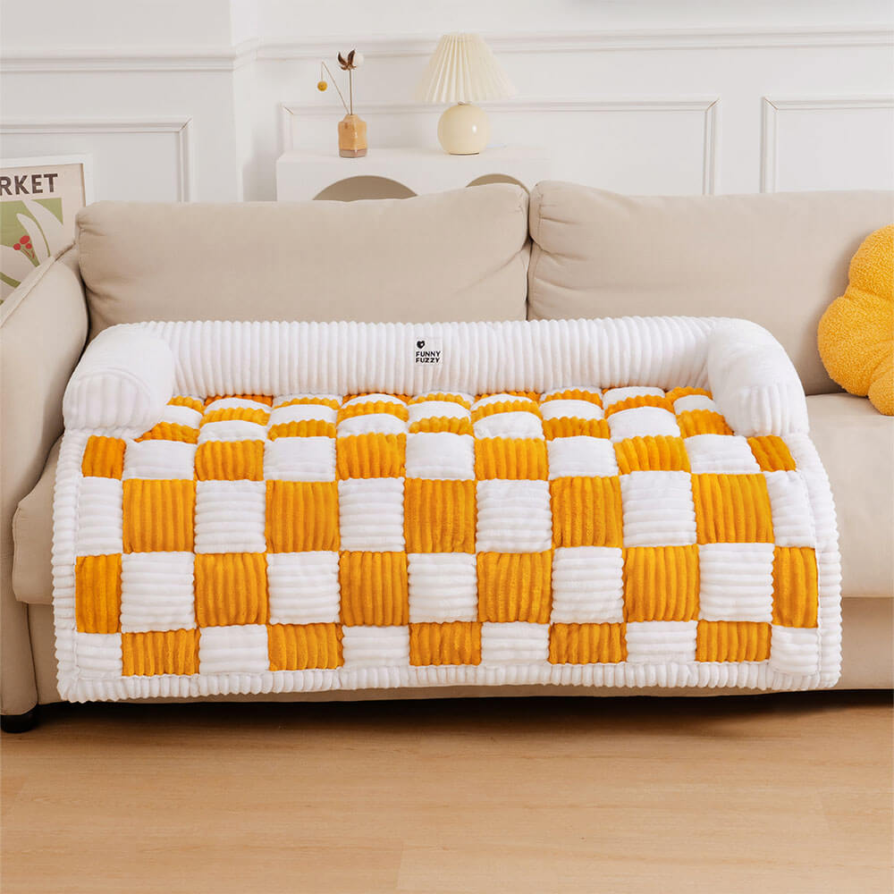 Cozy Check Cuddle Couch Bed