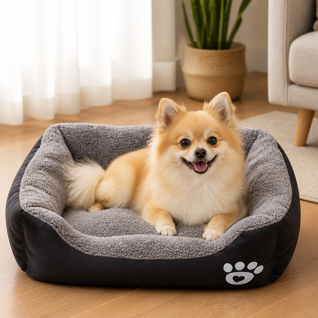 DogBedHouse Warm Plush & Washable Dog Bed