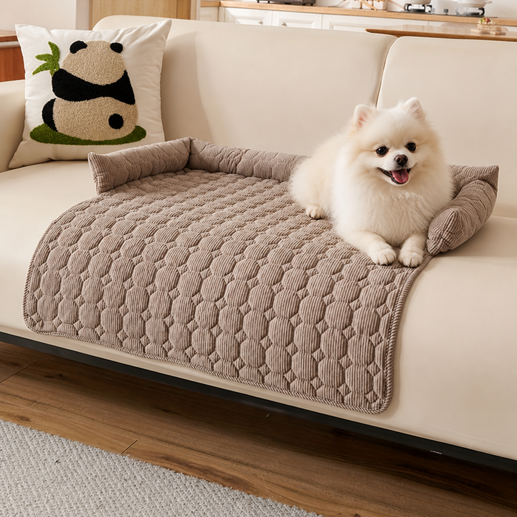 DogBedHouse Non-Slip & Scratch-Resistant Plush Pet Mat