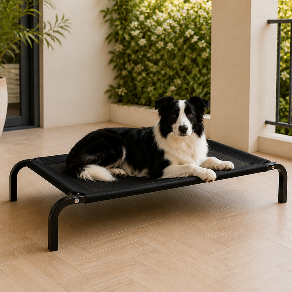 DogBedHouse Elevated Breathable Mesh & Canopy Dog Bed