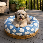 DogBedHouse Chew-Resistant Cotton & Anti-Slip Donut Dog Bed