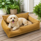 DogBedHouse Orthopedic Egg-Crate Foam Dog Bed (Water-Resistant Washable Cover)