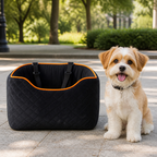 DogBedHouse Washable Canvas & Non-Slip Car Booster Seat (Up To 40 lb)