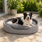 DogBedHouse Thickened Orthopedic & Breathable Plush Dog Bed (Removable Cover)