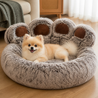 DogBedHouse Plush & Non-Slip Bear Paw Pet Bed
