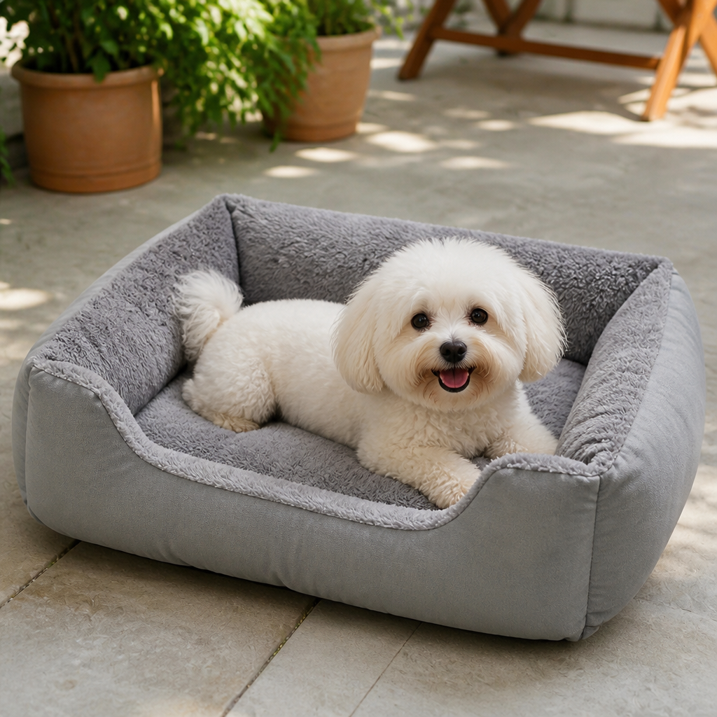DogBedHouse Plush Mattress-Style & Easy-Clean Polyester Pet Bed