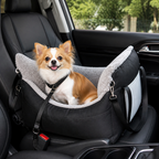 DogBedHouse Double Seat Belts & Washable Dog Car Seat (Small Dog)
