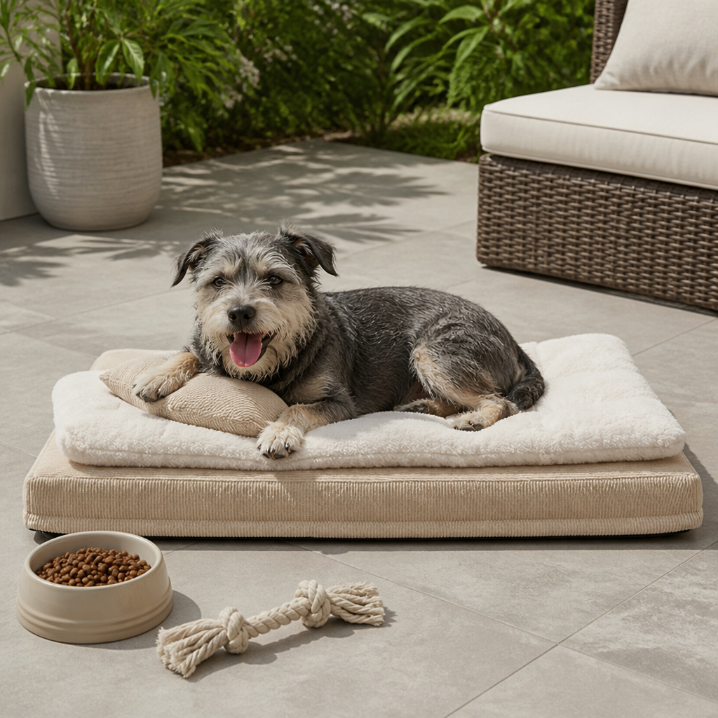 DogBedHouse Ergonomic Spinal Support & Removable Pillow Dog Bed