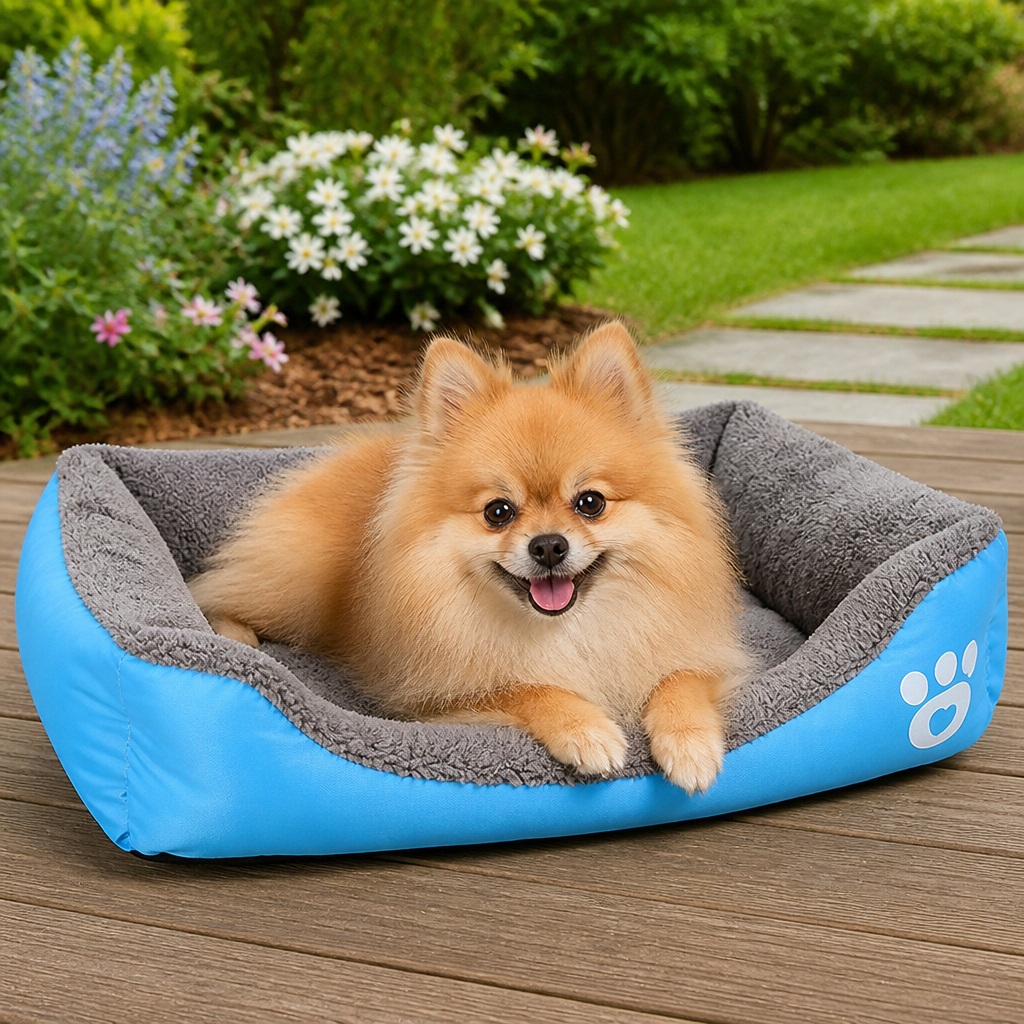 DogBedHouse Warm Plush & Washable Dog Bed