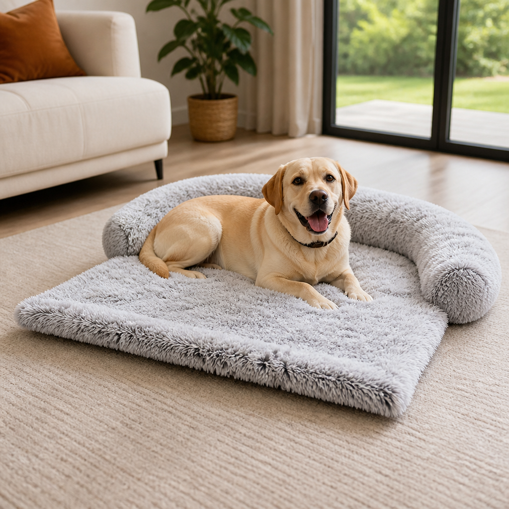DogBedHouse Plush Neck Pillow Pet Sofa Bed (Removable Cover)