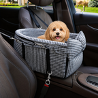 DogBedHouse Padded Polyester & Chew-Resistant Dog Car Seat (Adjustable Straps)
