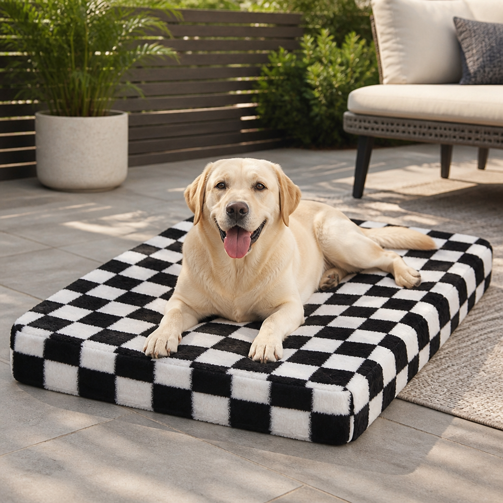 DogBedHouse Orthopedic Memory Foam & Non-Slip Dog Bed (Removable Cover)