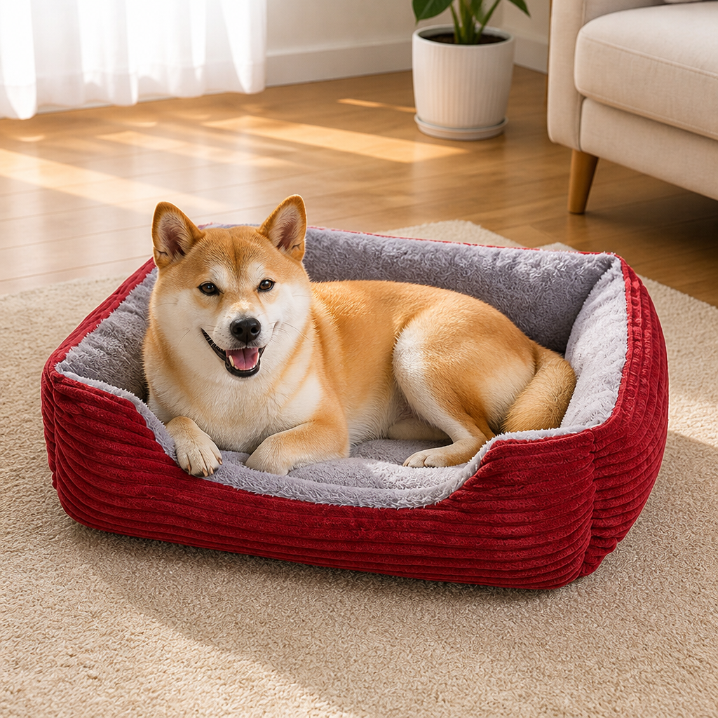 DogBedHouse Cozy All-Season Corduroy Dog Bed (Multiple Sizes)