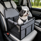 DogBedHouse Safety Booster & Removable Mat Dog Car Seat (Up to 30 lb)