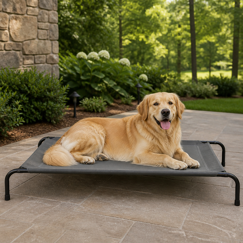 DogBedHouse Cooling Breathable Mesh Elevated Dog Bed