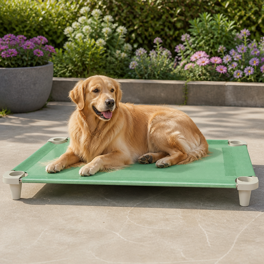 DogBedHouse Elevated Cooling Breathable Mesh Dog Bed (Stainless Steel Frame)
