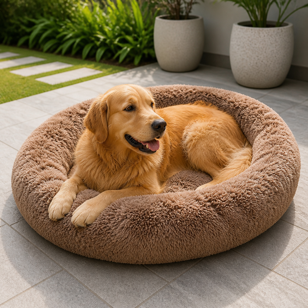 DogBedHouse Plush Donut Bolster Bed