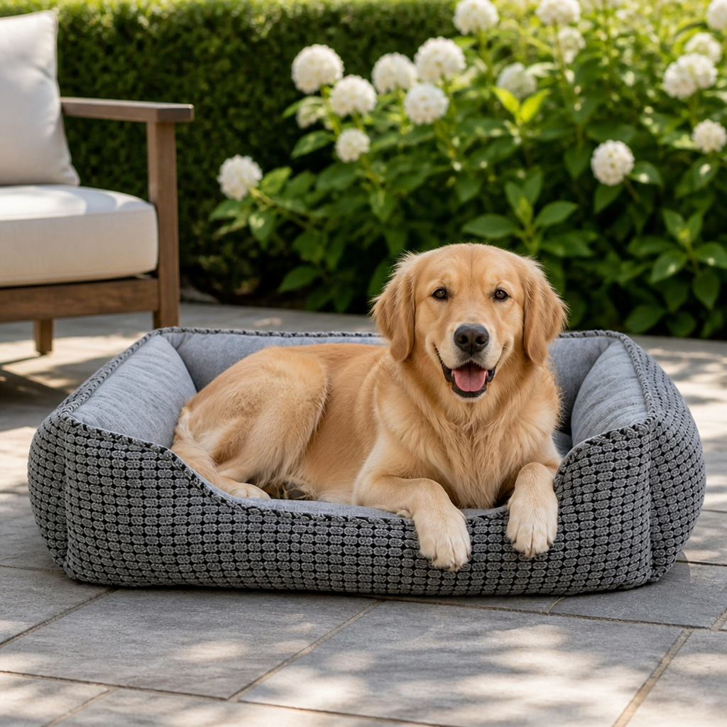 DogBedHouse Flannel & Machine Washable Non-Slip Dog Bed