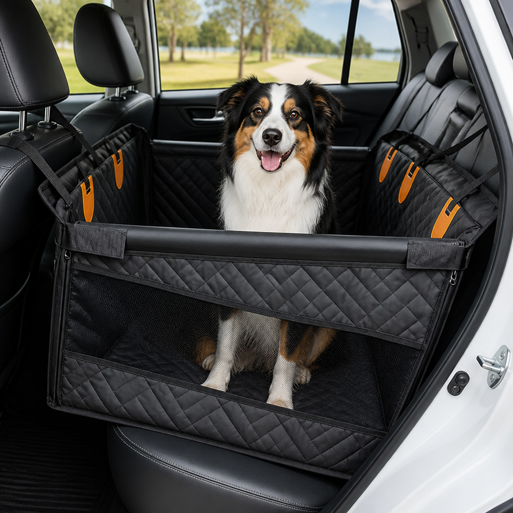 DogBedHouse Hard Base & Rear Expanders Car Seat Cover (Large)