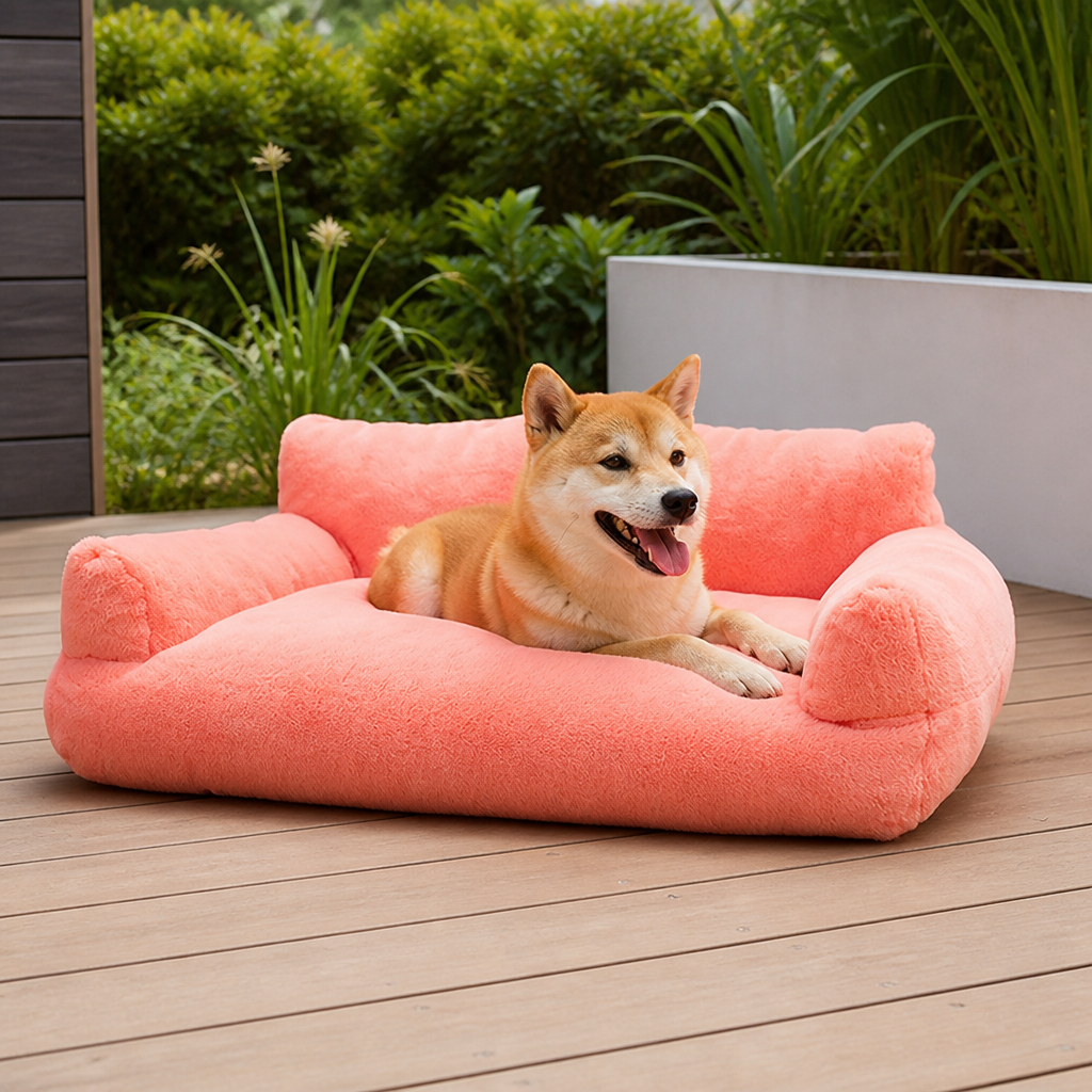 DogBedHouse Cozy Winter Washable Dog Bed (Anti-Slip Base)
