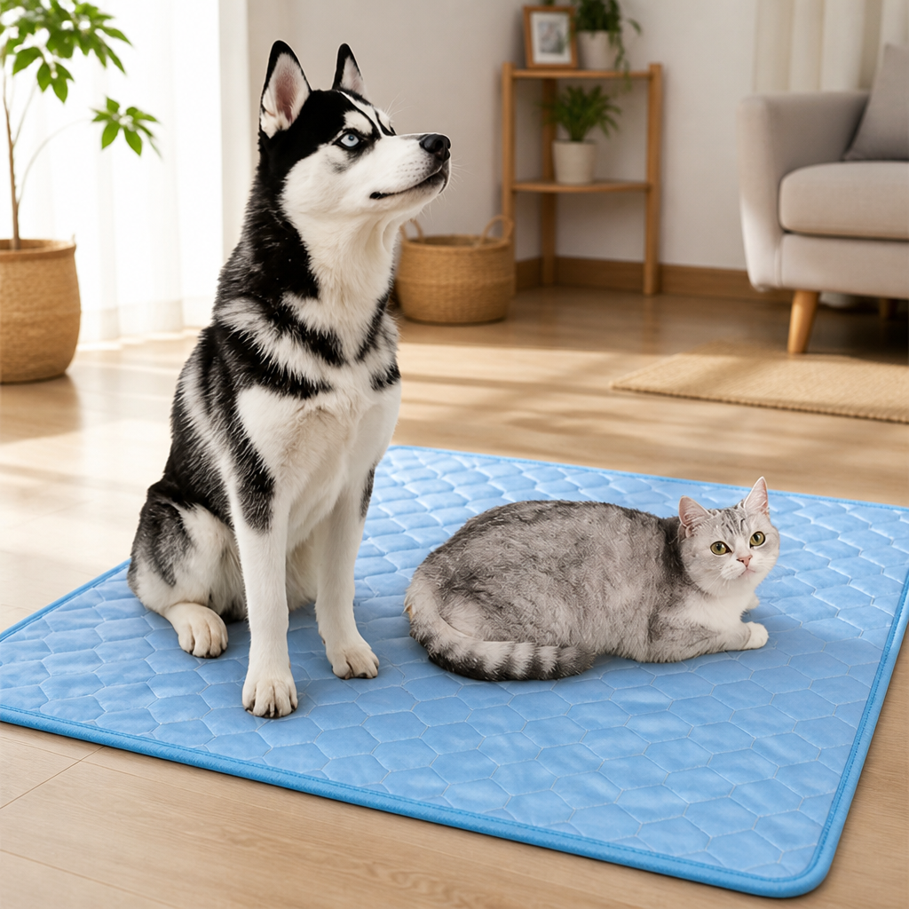 DogBedHouse Ice Silk Cooling & Breathable Pet Mat (Machine Washable)