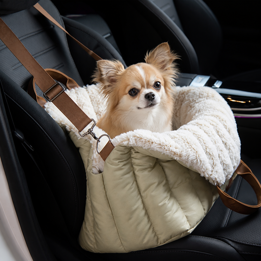 DogBedHouse Plush Fleece Car Seat & Travel Carrier