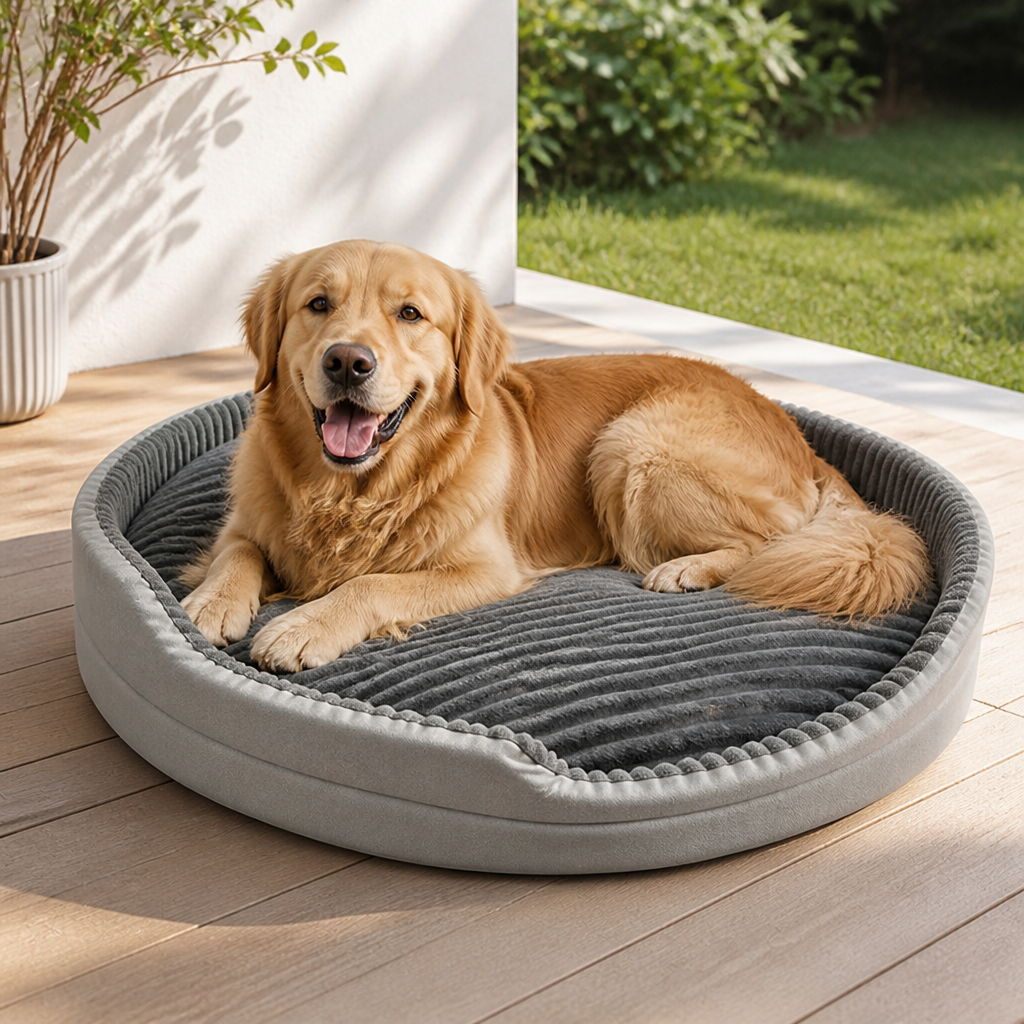 DogBedHouse Washable Double-Sided All-Season Dog Bed (Detachable Mat)