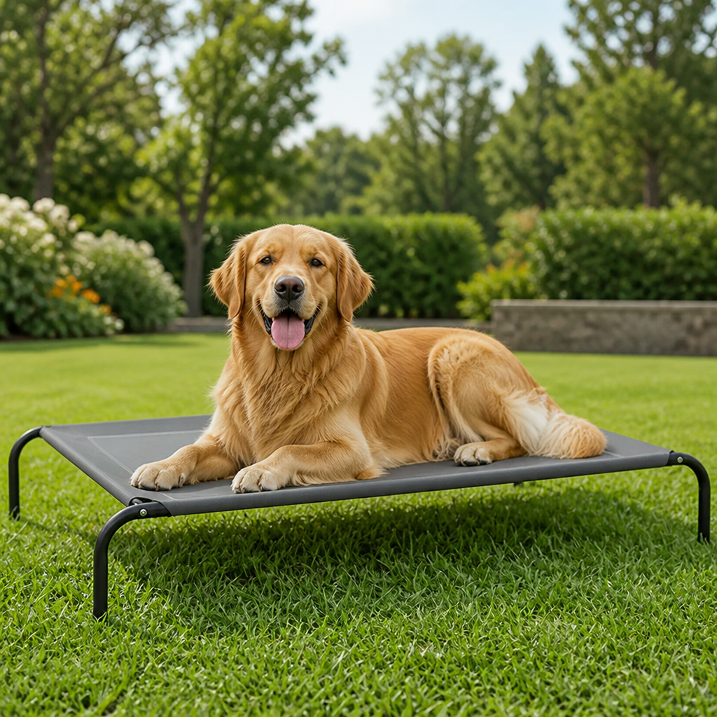 DogBedHouse Elevated Cooling & Chew-Resistant Dog Bed