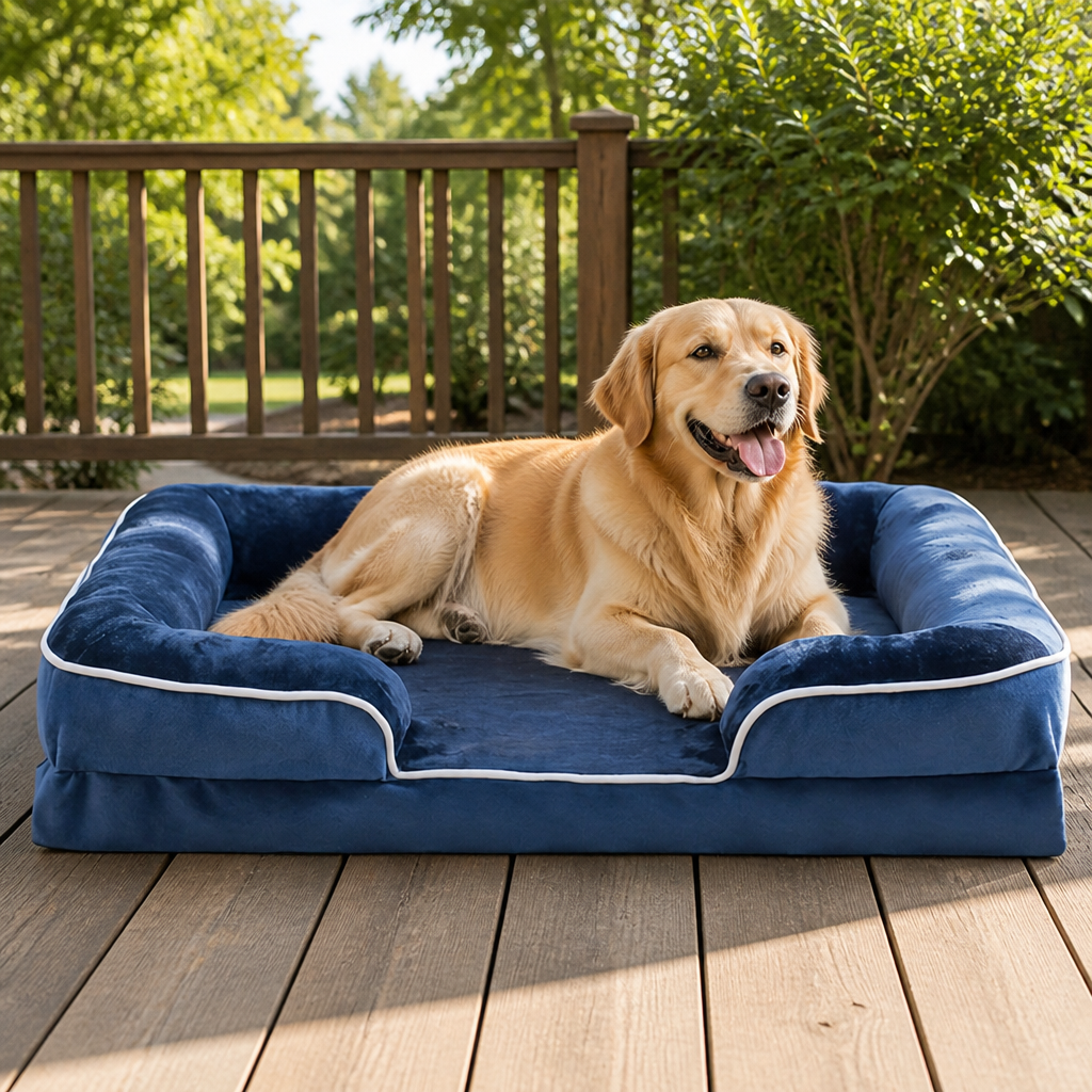 DogBedHouse Orthopedic Support Foam & Anti-Skid Bottom Dog Bed (Detachable Cover)