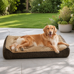 DogBedHouse Orthopedic Memory Foam Dog Bed (Machine-Washable Cover)