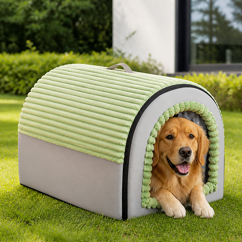 DogBedHouse Insulated Washable Pet Cave Bed (Removable Cover)