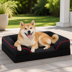 DogBedHouse Orthopedic Egg-Crate Foam & Non-Slip Dog Bed (Removable Washable Cover)
