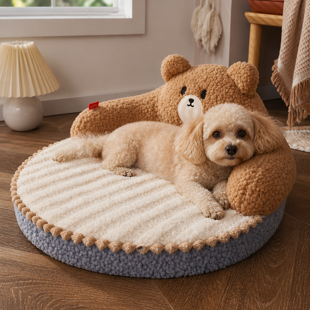 DogBedHouse Removable Mattress & Memory Foam Round Pet Bed