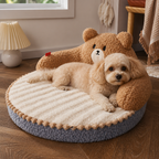 DogBedHouse Removable Mattress & Memory Foam Round Pet Bed