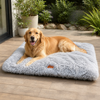 DogBedHouse Thick Fleece Lined & Washable Pet Mat (Removable Cover)