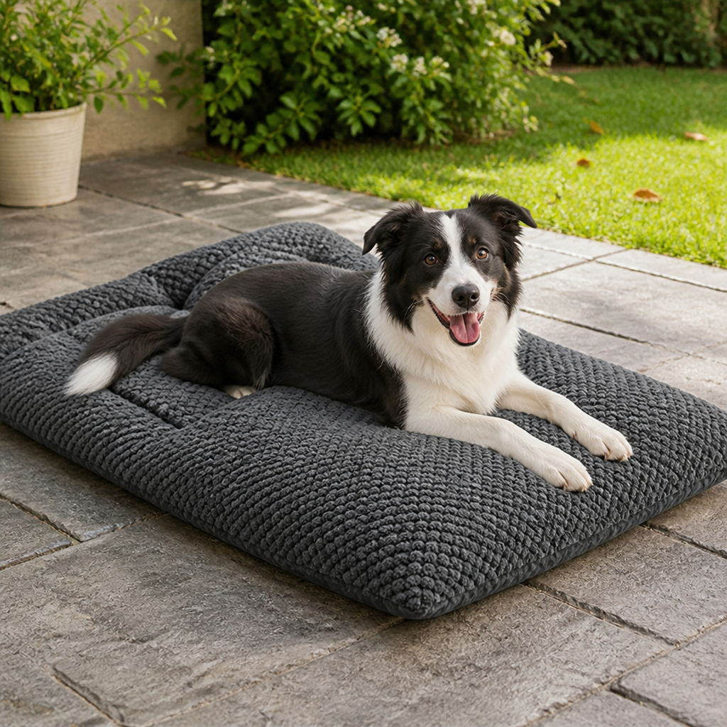 DogBedHouse Thick Ultra-Soft Polyester & Raised Edge Crate Pad