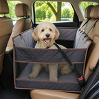 DogBedHouse Large Hard-Bottom & Non-Slip Dog Car Seat (Back-Seat Extender)