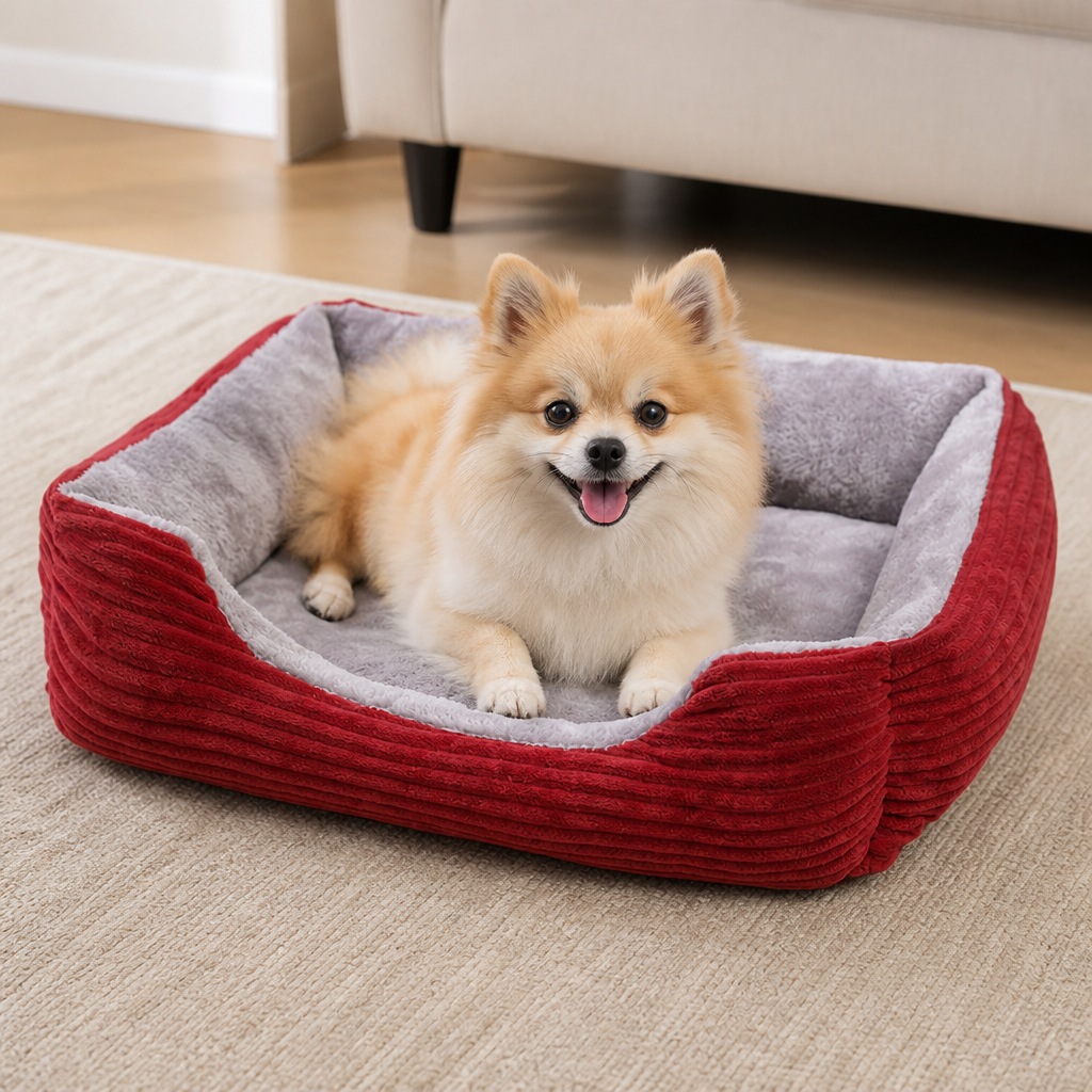 DogBedHouse Cozy All-Season Corduroy Dog Bed (Multiple Sizes)