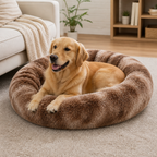 DogBedHouse Calming Plush Donut Dog Bed