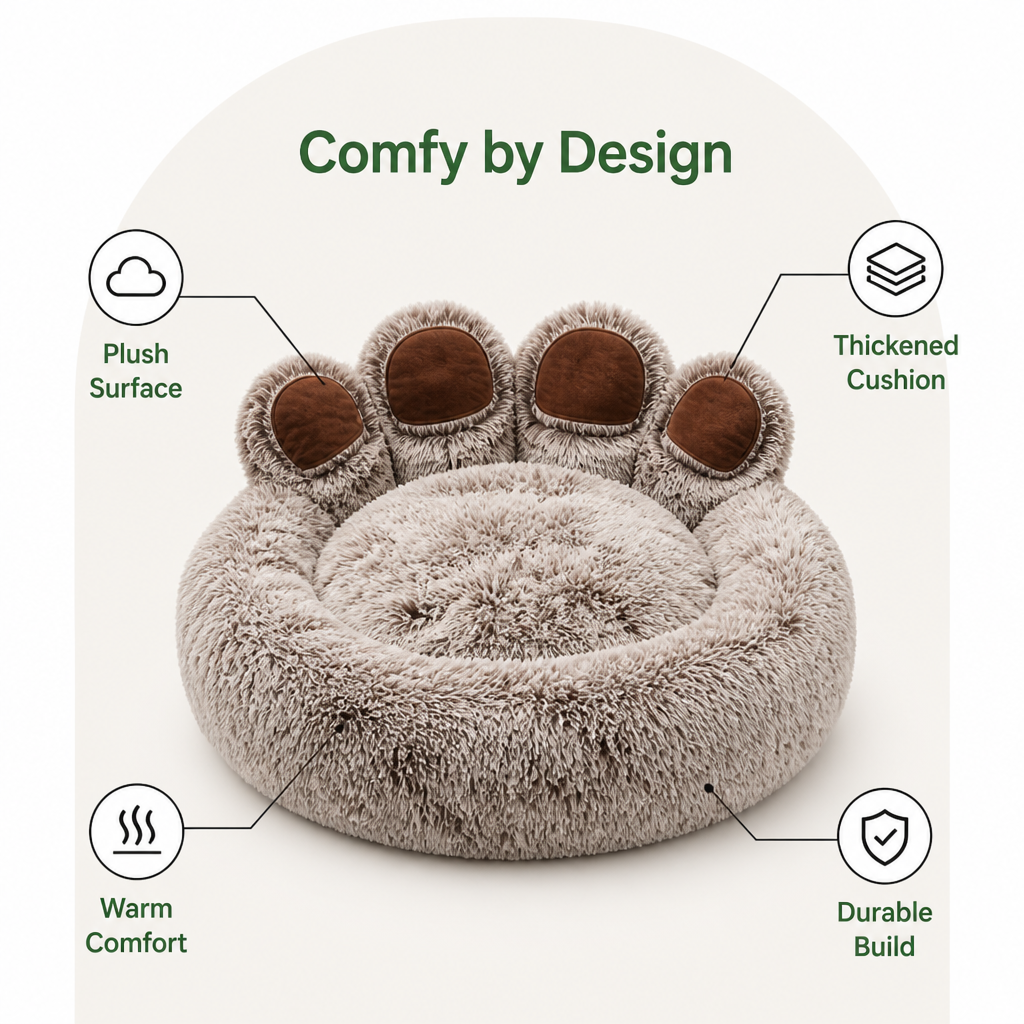 DogBedHouse Warm Plush & Thickened Polyester Pet Bed