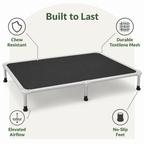 DogBedHouse Chew-Proof Aluminum Frame Elevated Dog Bed (Indoor/Outdoor)