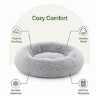 DogBedHouse Calming Plush Donut Dog Bed