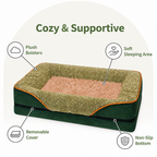 DogBedHouse Removable Washable Plush Bolster Bed