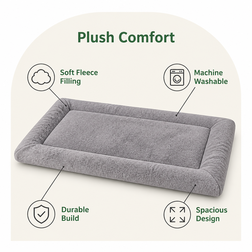 DogBedHouse Fleece-Filled & Washable Dog Bed (Large)