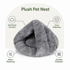 DogBedHouse Cozy Triangular Nook & Soft Polyester Pet Bed
