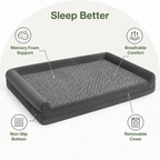 DogBedHouse Orthopedic Memory Foam & Non-Slip Dog Bed (Removable Cover)