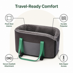 DogBedHouse Cushioned Nest & Durable Polyester Travel Carrier