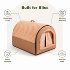 DogBedHouse All-Season Foldable Washable Dog Cave Bed (Non-Slip Base)