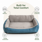 DogBedHouse High-Back Extra Thick Plush Pet Sofa Bed (Washable Cover)
