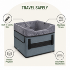 DogBedHouse Clip-On Safety & Adjustable Dog Car Seat